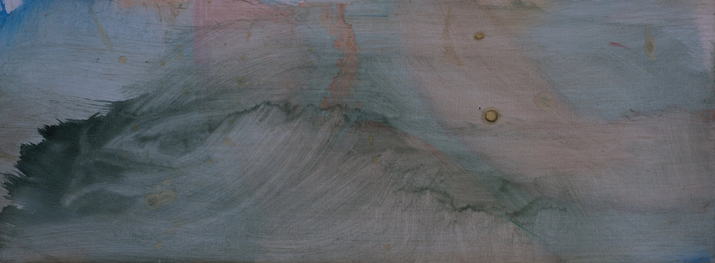Little Epic Seascape 43 x 16 cm oil on panel