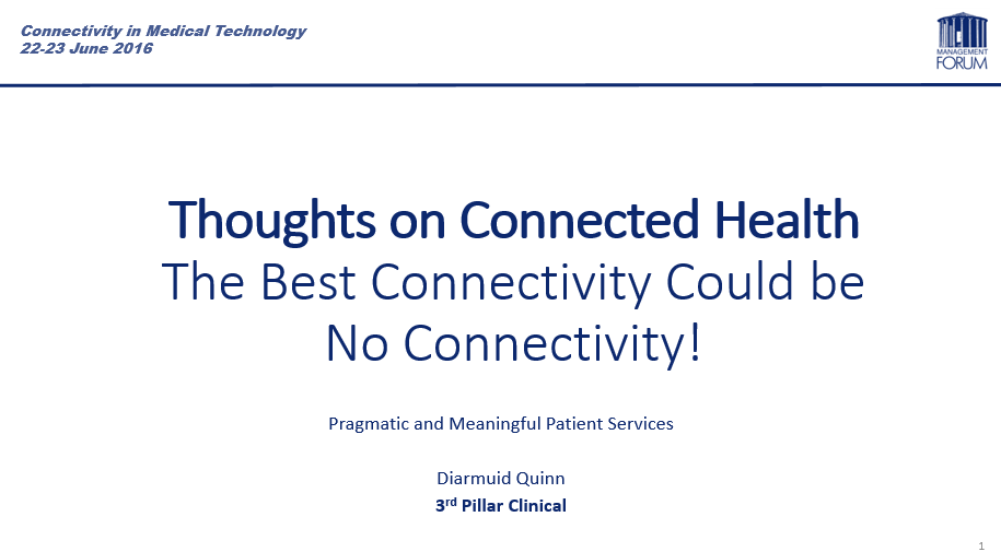 Note the subtitle: " Pragmatic and Meaningful Patient Services" . Who could argue with that? 