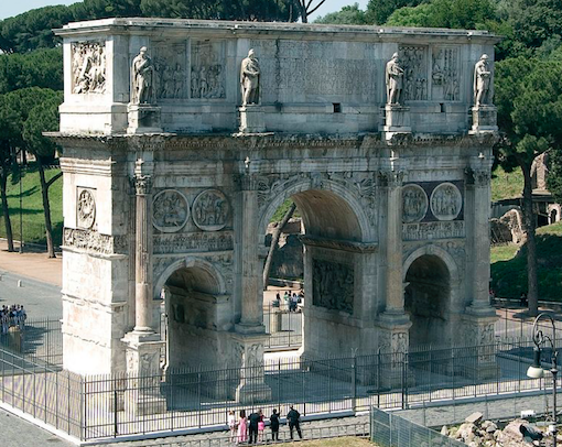 Fig. 1 The Arch of Constantine in Rome, seen from the north.