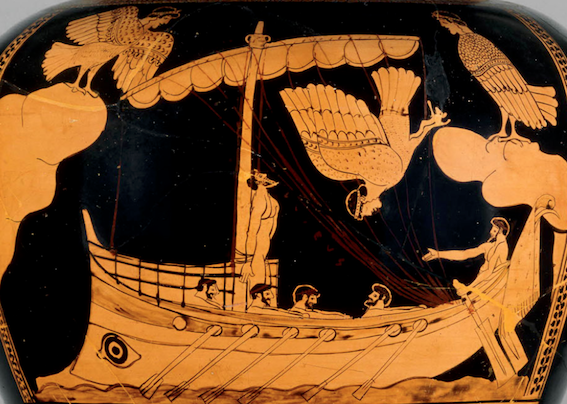 Figure 1. Red-figure stamens, Odysseus and the sirens. c. 480-470BCE. British Museum, London.