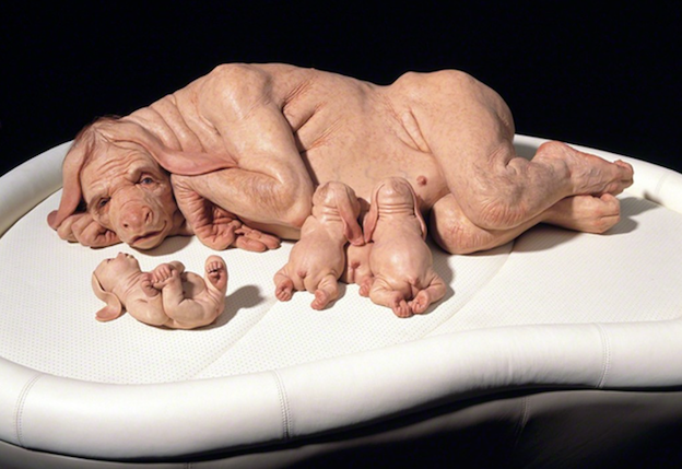 Figure 3. Patricia Piccinini, The Young Family, 2002. Silicone, polyurethane, leather, plywood, human hair, 80 x 150 x 110cm. Image reproduced courtesy of the artist.