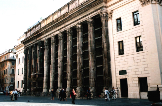 9. The Hadrianeum building in the Piazza di Pietra, Rome. Photo J. Hughes