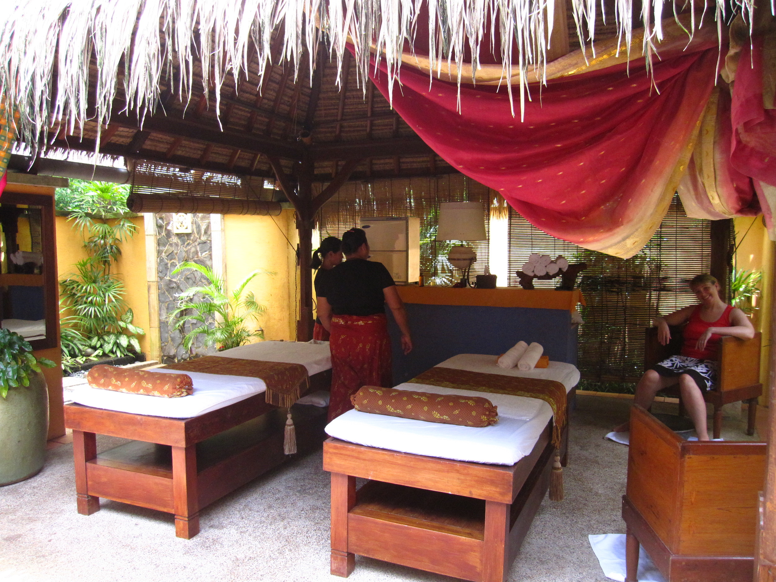 The lovely outdoor spa area at Mayang Sari, Bintan