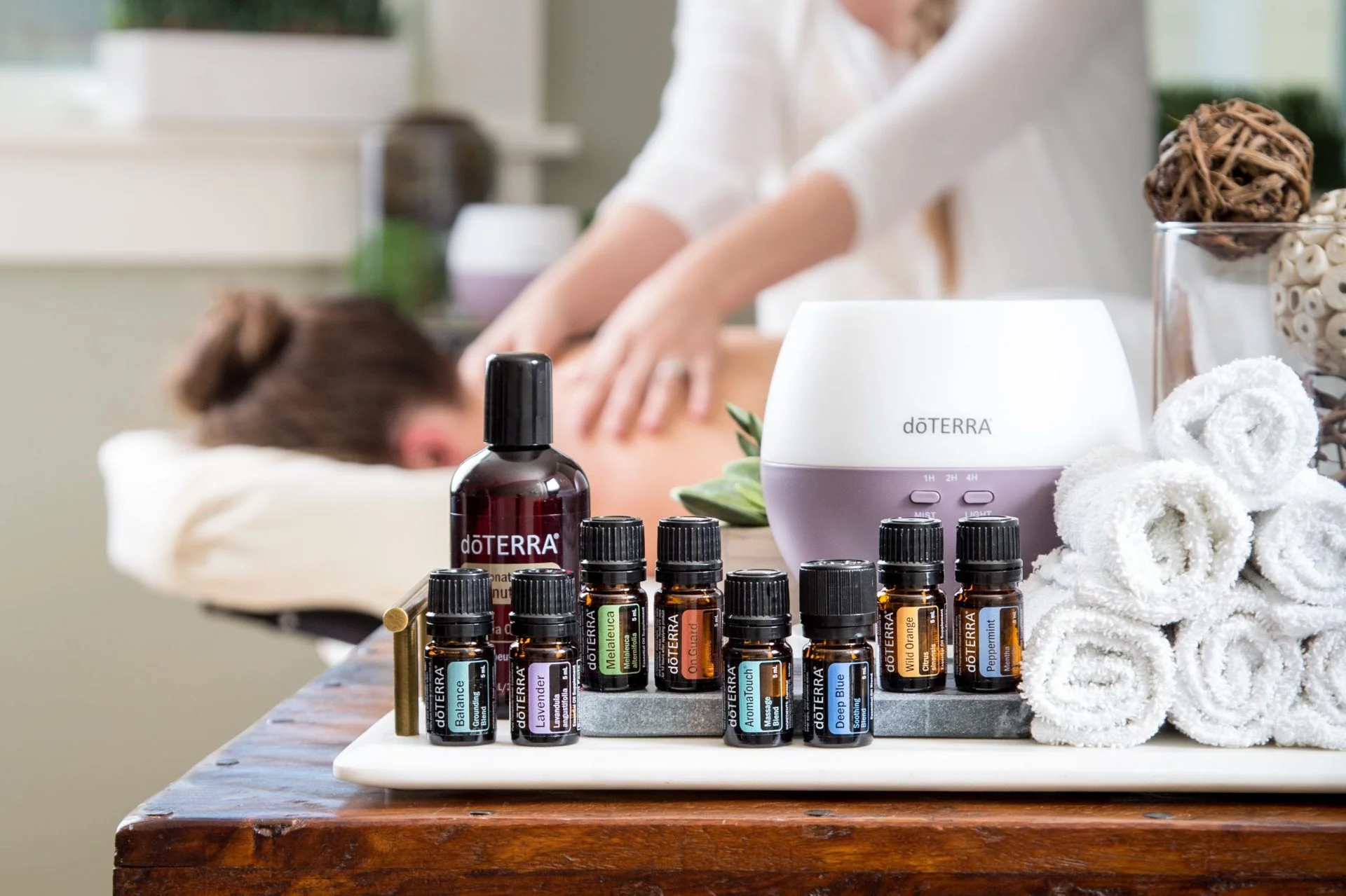Aromatherapy Massage at Haelan Therapy, Hitchin, Hertfordshire uses doTERRA pure, therapeutic grade essential oils