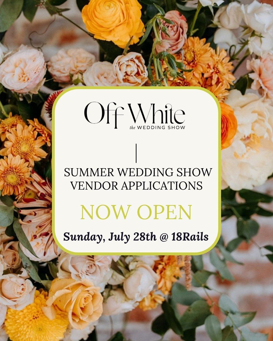 Calling all St. Louis wedding pros 📣⁠
⁠
Off White's bi-annual wedding show is your chance to connect with couples eagerly planning their big day along with other talented industry experts in a fun &amp; intimate setting. ⁠
⁠
Act fast because spots a