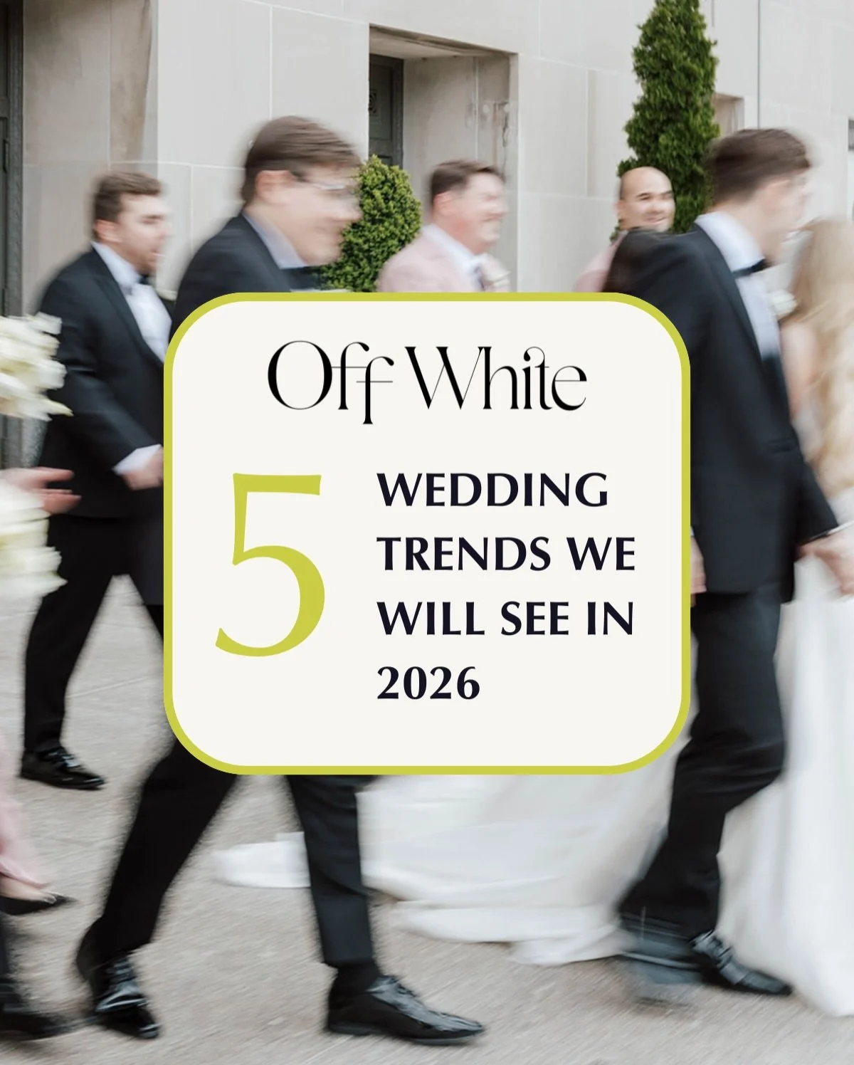 2026 Brides &amp; Grooms: Here&rsquo;s what we&rsquo;re seeing on the horizon. 👀✨

🌿 Nature-Infused Venues &ndash; Couples are saying &ldquo;I do&rdquo; in stunning, outdoor spaces that double as decor.

🎨 Colorful &amp; Bold Design &ndash; Neutra