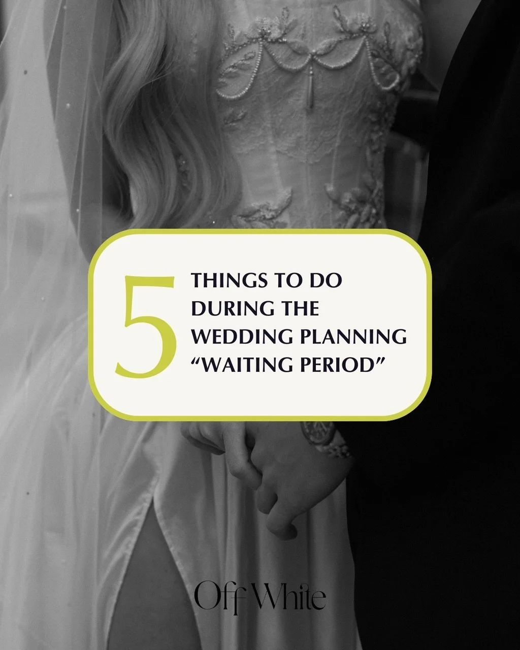 Engaged, but nothing happening this month? You&rsquo;re not behind&mdash;you&rsquo;re in the waiting period. ⏳💍

Here are 5 things you can do to keep the momentum (and excitement) going while you wait.

📌 Save this for your slow planning months and