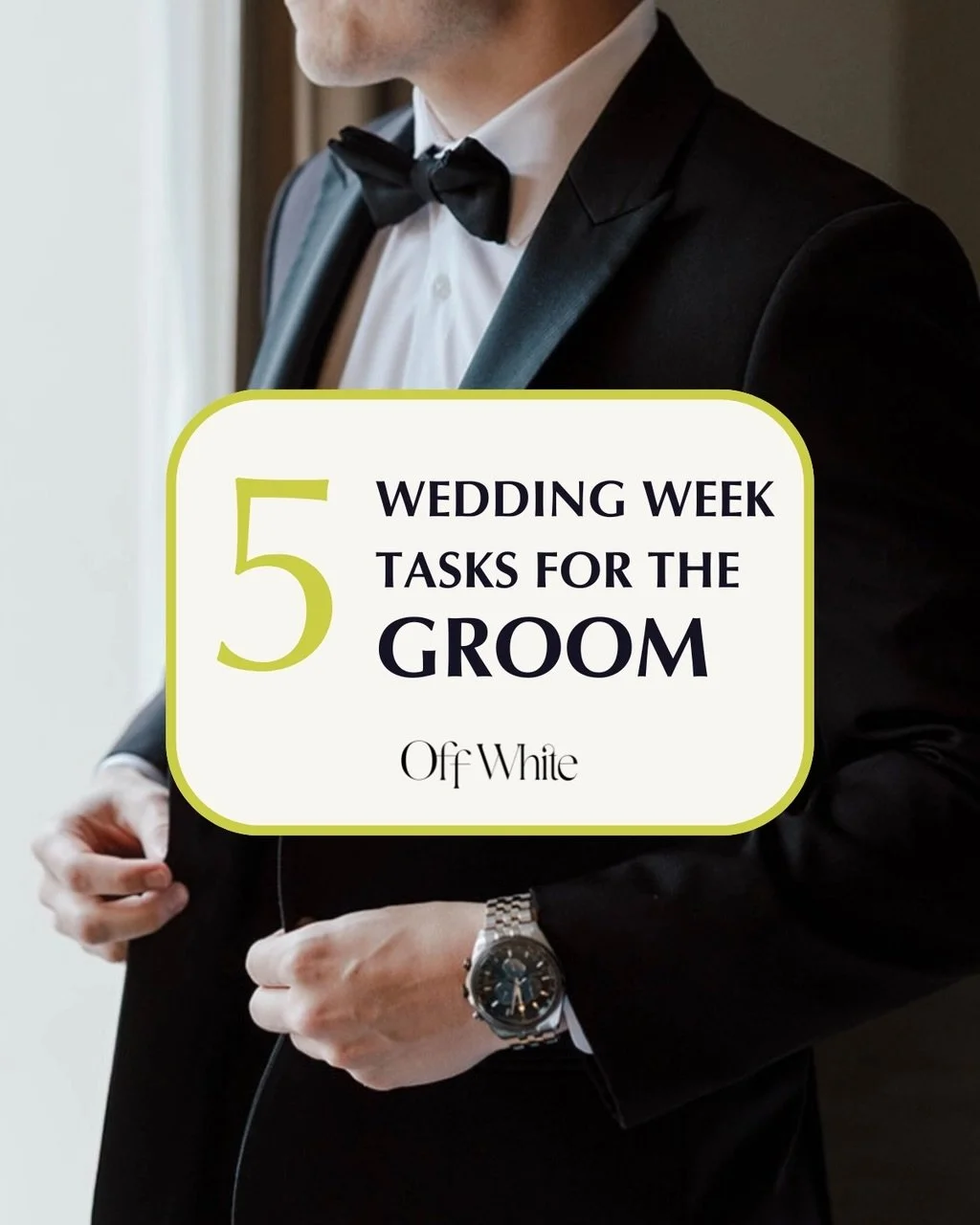 Grooms, consider this your reminder&hellip; 👀

Your wedding week prep matters too. Handle these 5 things and you&rsquo;re already ahead of the game.

📲 Save this so nothing gets missed.