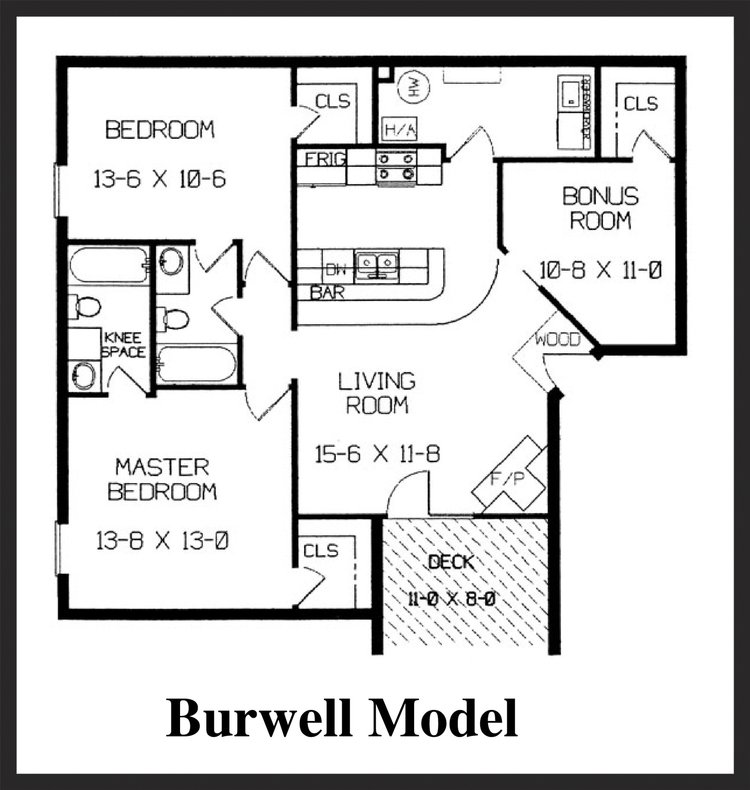 Fox Lake Apartment Homes - Burwell Floorplan