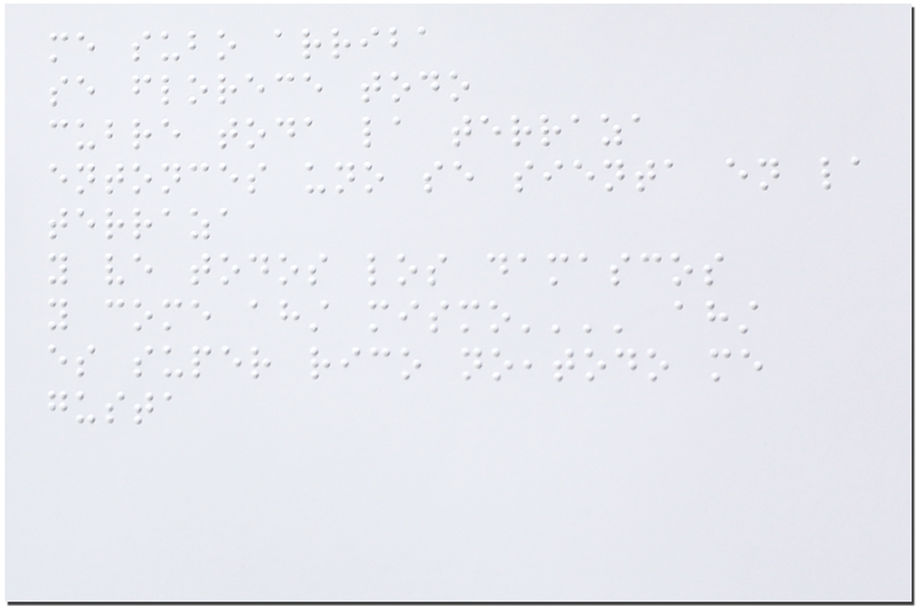 Postal en braille, entrevista 333. (Braille Postcard, interview Nª(333).