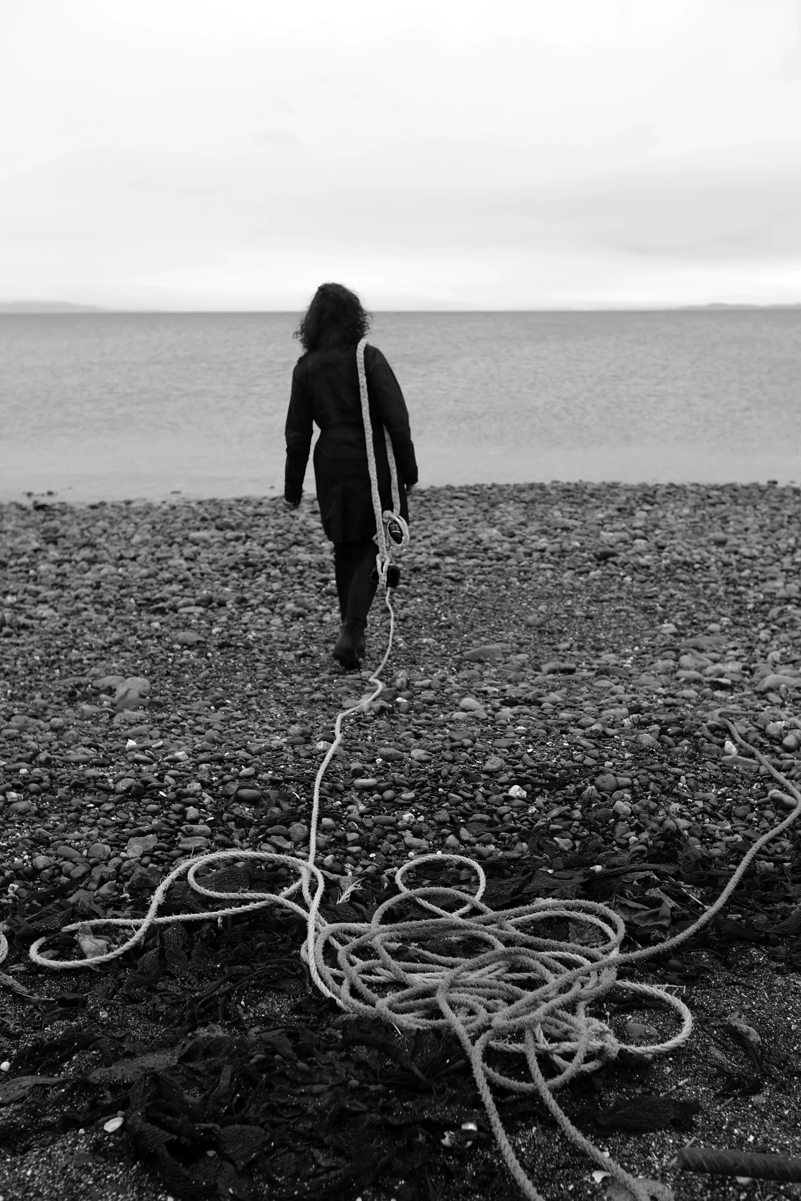 Ejercicio preliminar , performance, bahía Inútil, 2018.