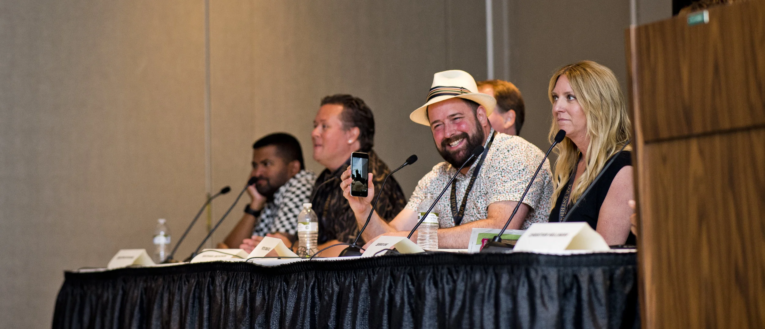 Jonathan Kinchen, Paul Matties, Michael Beychok, Peter Fornatale, and Jeannie King discuss Tournament Handicapping at Equestricon® 2017
