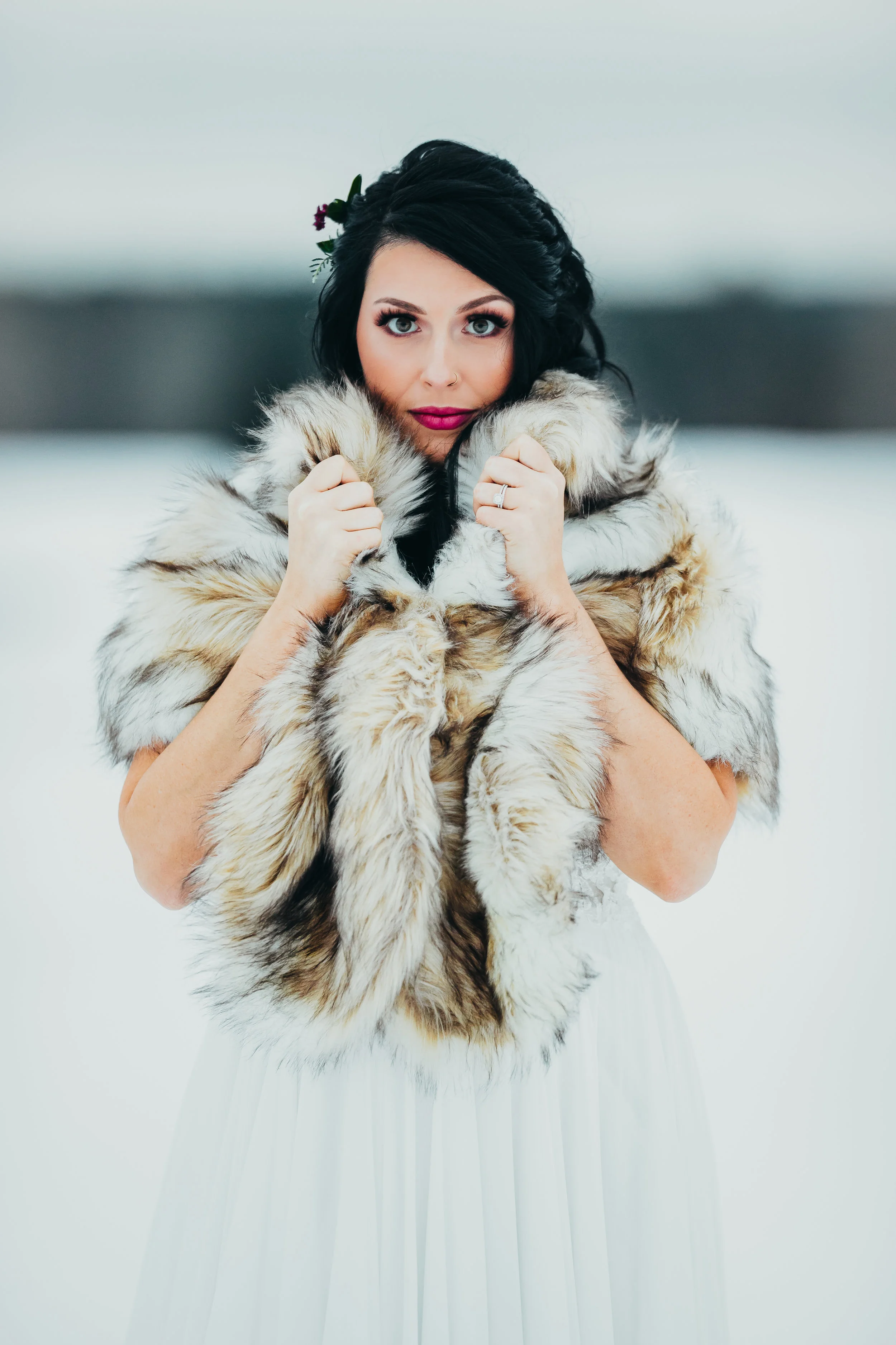 a stunning bride’s stare
