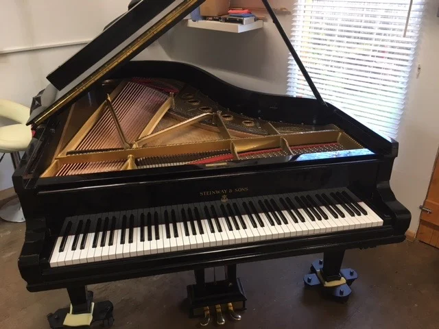 Completed piano in workshop