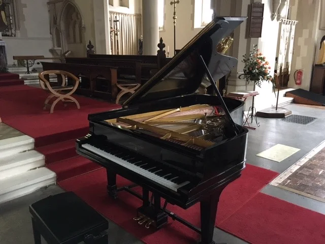 Piano back at its home