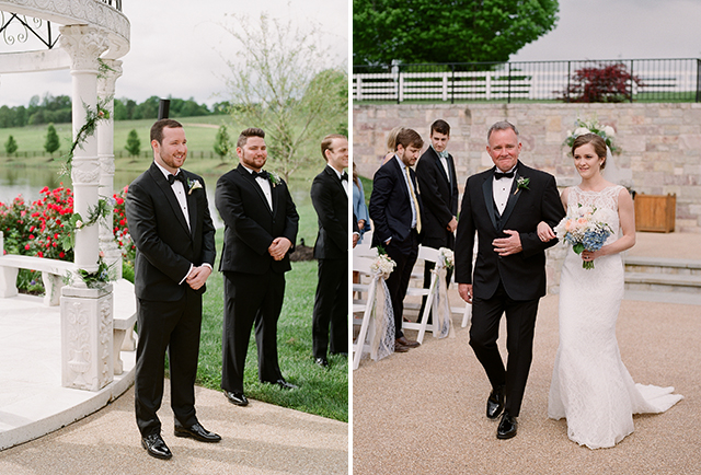 film wedding photography with outdoor, lakeside venue