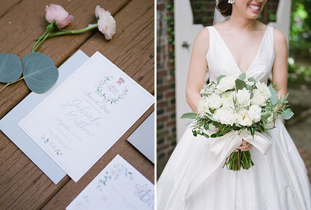 Lemontree Calligraphy and Illustration wedding invitation design