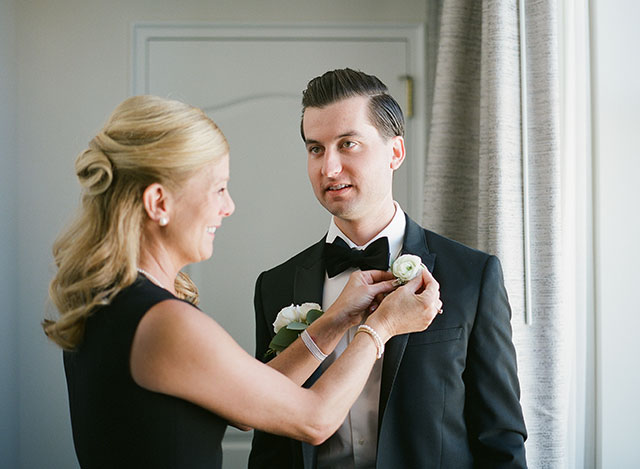 The Ritz-Carleton Hotel Philadelphia, PA groom getting ready in suite