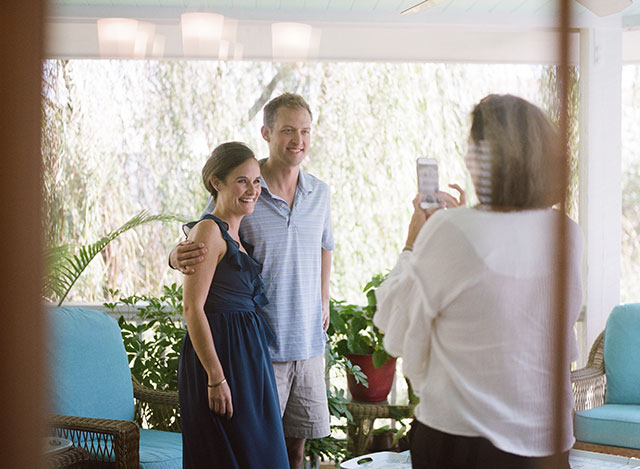 wilmington bride getting ready at home