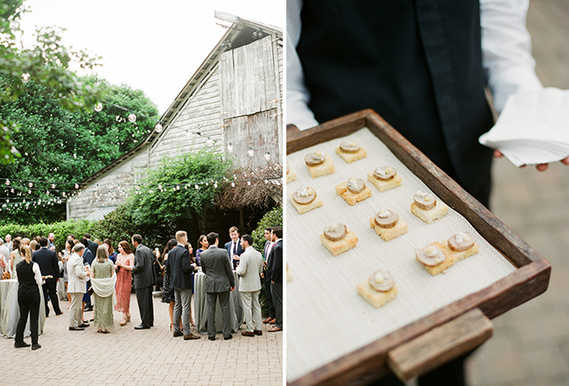 outdoor cocktail hour at Fearrington Barn - Sarah Der Photography
