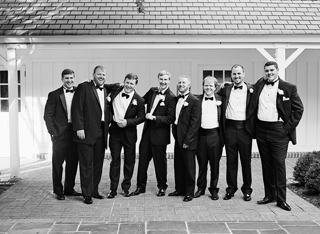 portrait of groomsmen at St. Mary's Episcopal Church