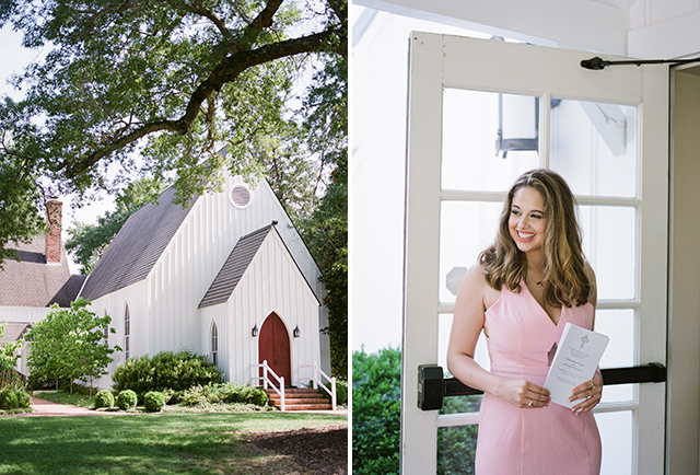 St. Mary's Episcopal Church in the summer, chapel with red door by Sarah Der Photography