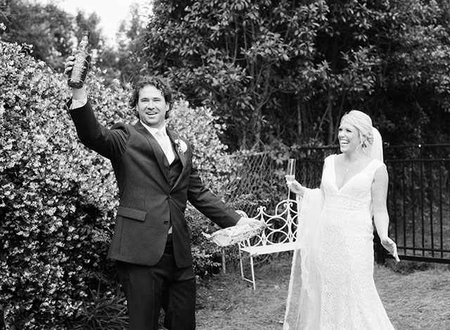 Groom digs up bourbon which they buried for good luck by Sarah Der