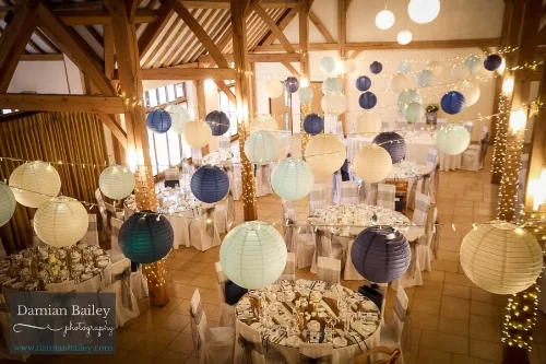 hanging lanterns wedding event surrey sussex kent hampshire london fairy lights ceiling decoration