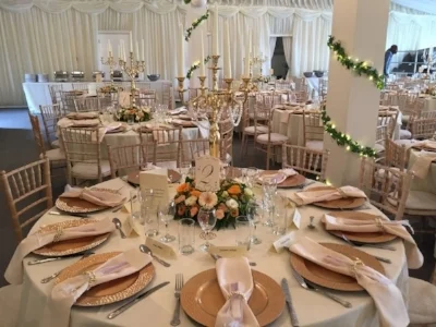 gold candelabra centrepiece wedding sussex surrey kent london