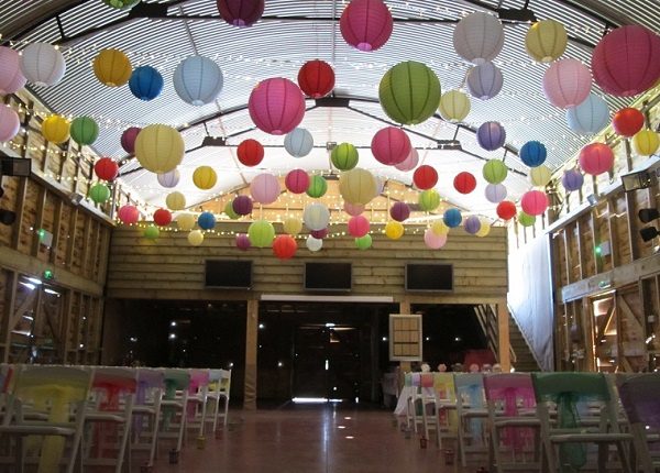 hanging lanterns wedding event surrey sussex kent hampshire london fairy lights ceiling decoration