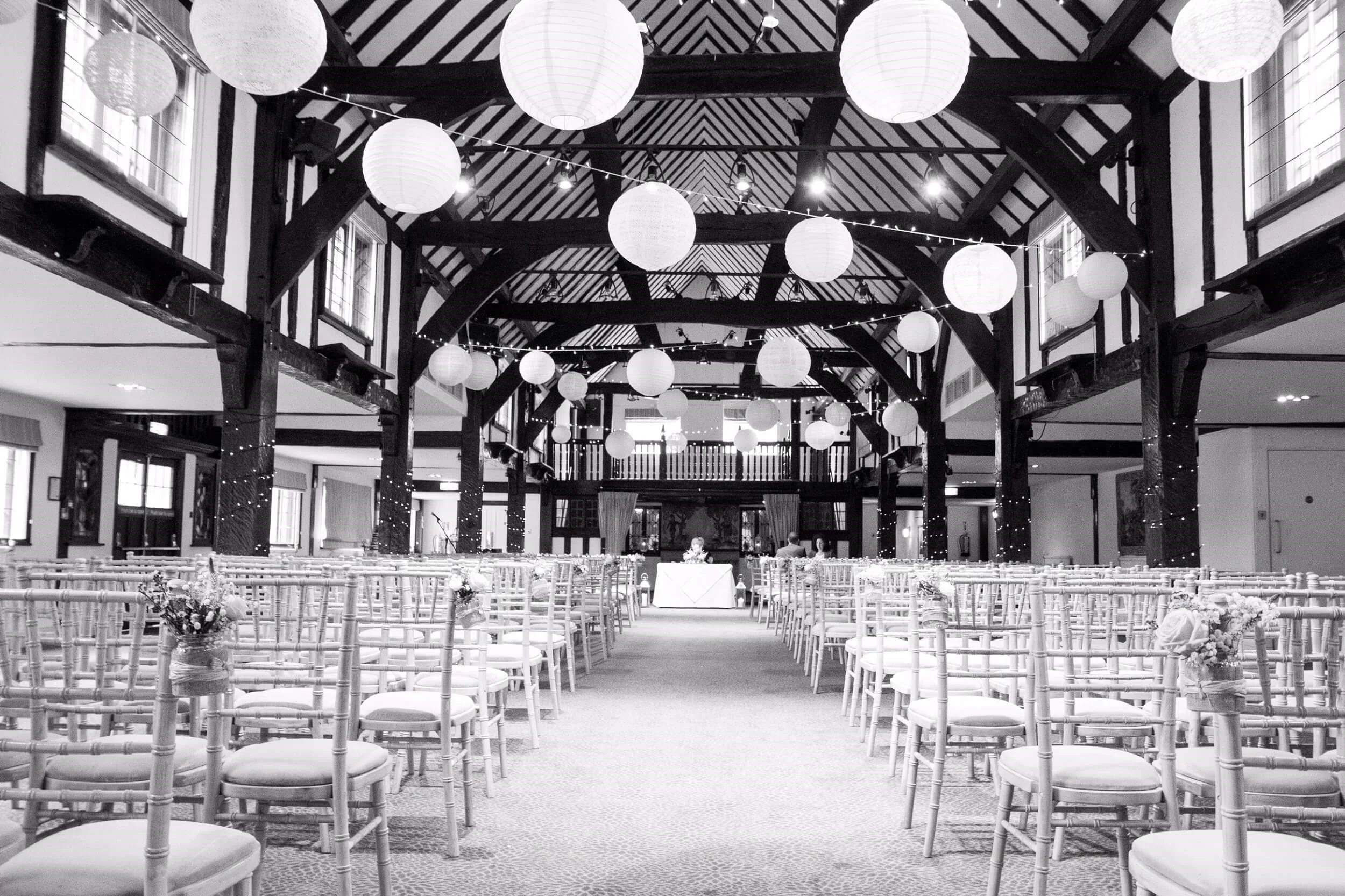 hanging lanterns wedding event surrey sussex kent hampshire london fairy lights ceiling decoration mercure burford bridge