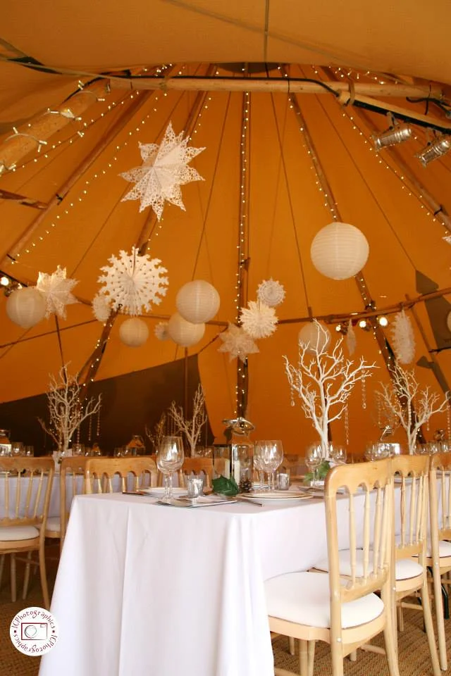 tipi decoration hanging lanterns wedding event surrey, kent, sussex, london