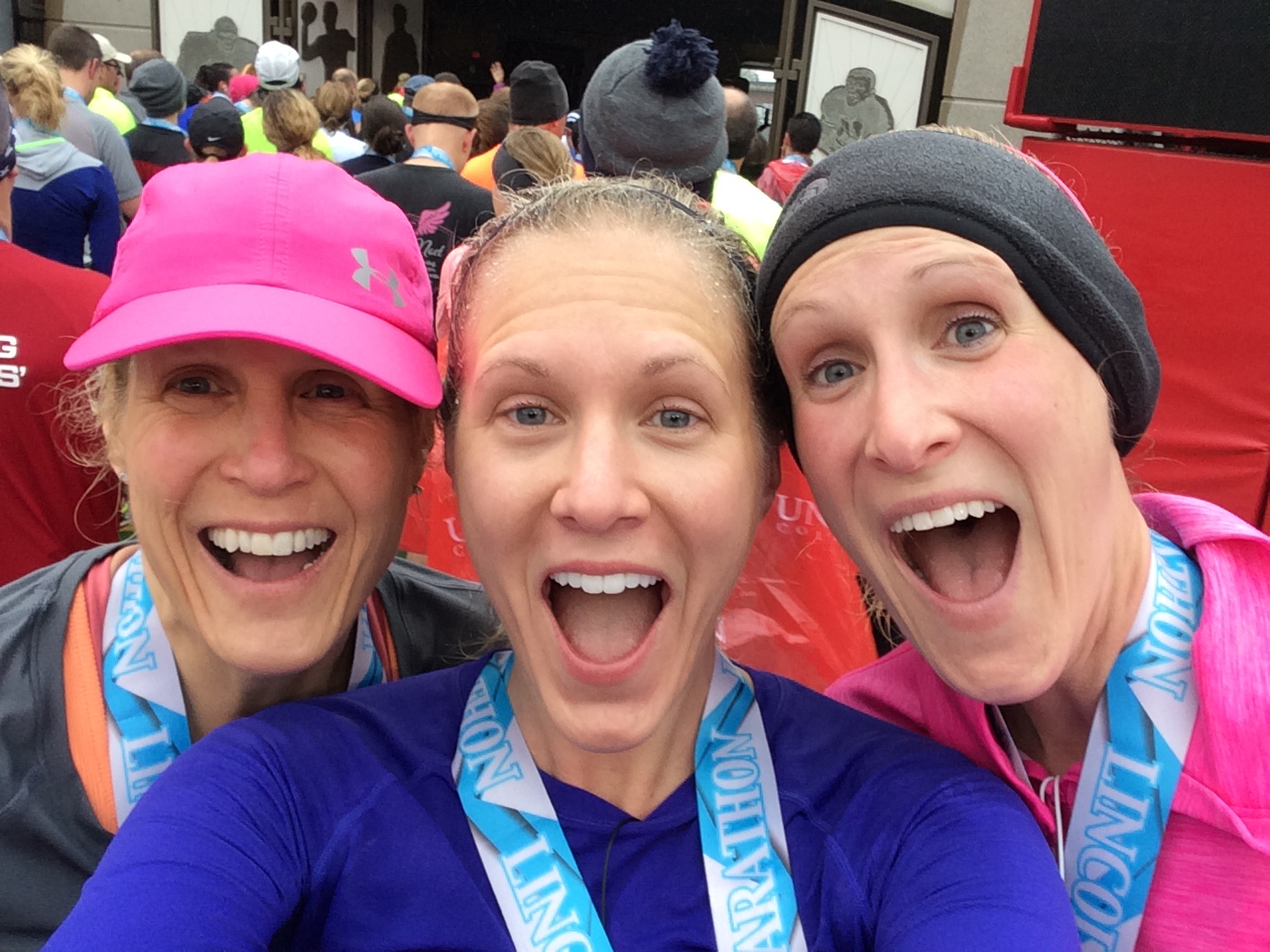 WE FREAKING DID IT. Two seconds of elation and joy before the freezing post-race body shock set in.