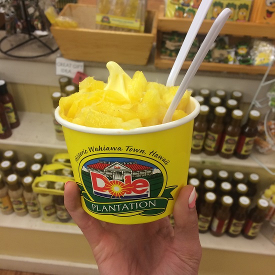 Pineapple whip at the Dole Plantation. Also tastes like drops of Heaven (and Jupiter). 