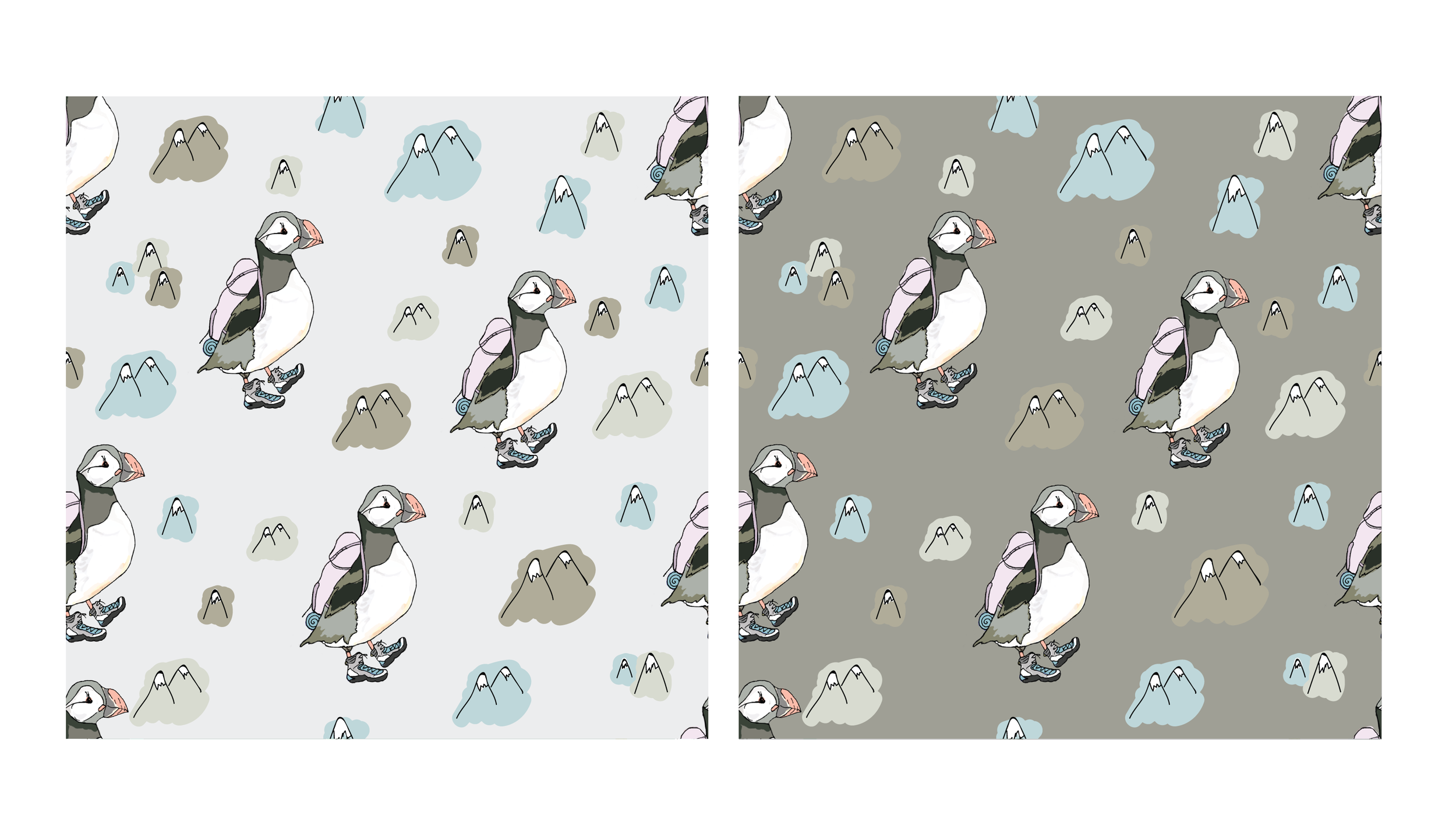 Puffin going backpacking