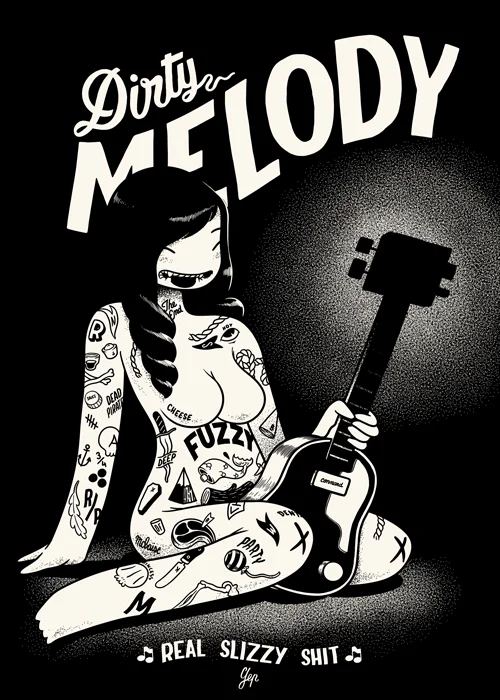 This is available printed on wood ( A2 ) and edition limited to 250 , you can get it HERE
http://www.dudes-factory.com/english_pound/mcbess-dirtymelody-0201507700.html