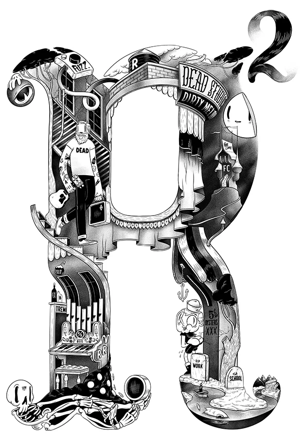 R screenprint, 70x100 cm is finally for sale at the deli ! http://deli.mcbess.com/products/r-screenprint 50 limited edition, printed by TTDMRT .