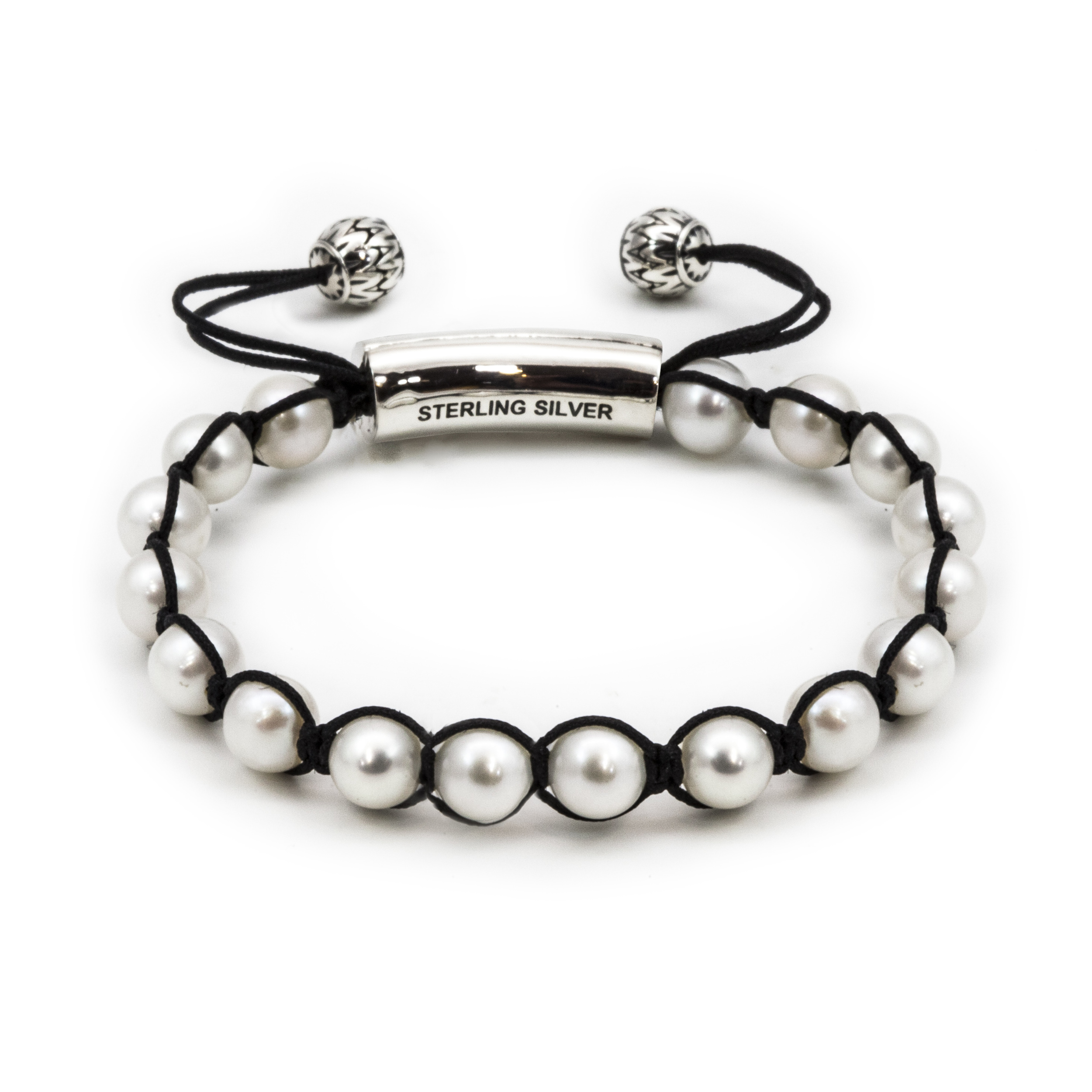 Details about   Women’s Black Leather Boho Bracelet With A Pearl And Silver Charm New
