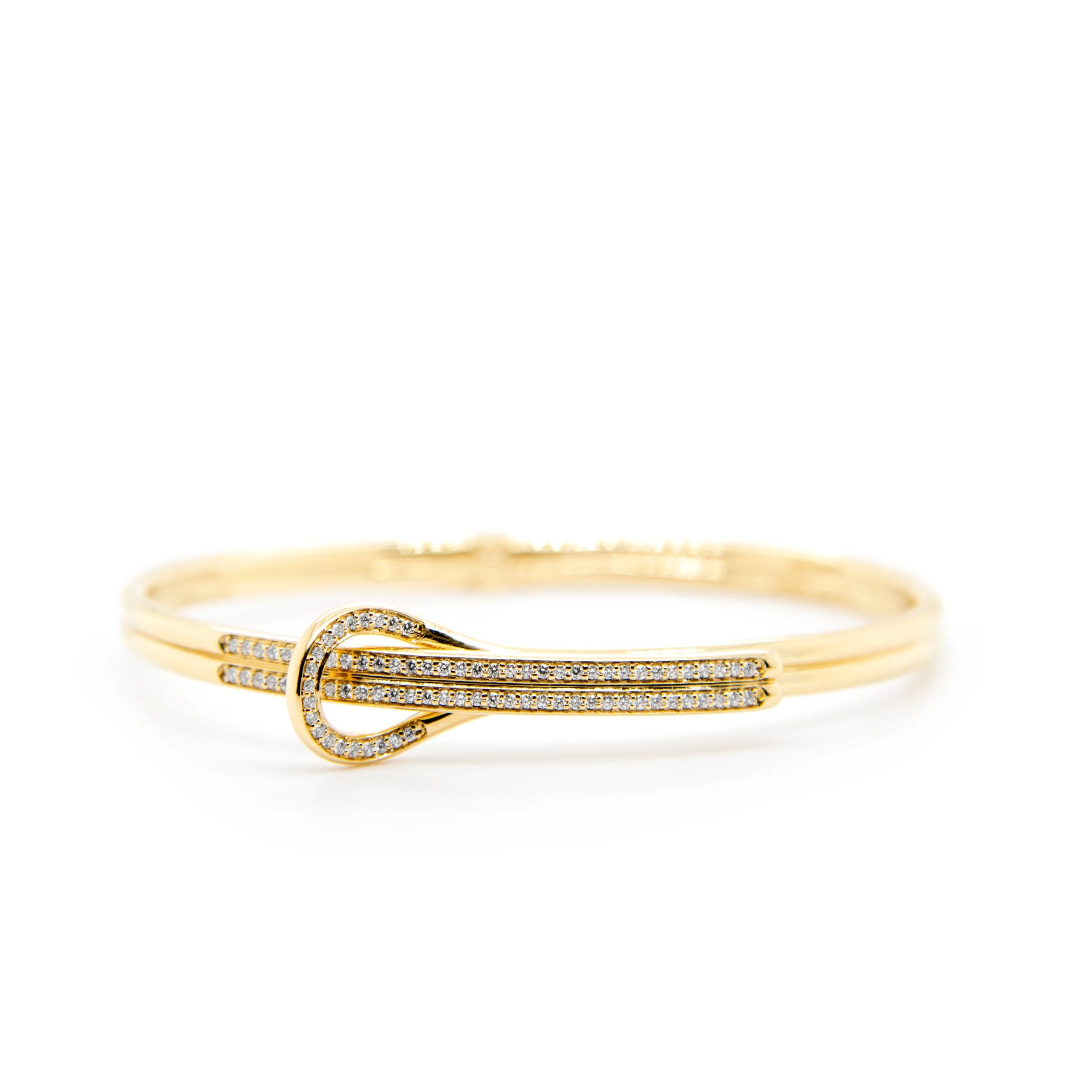 Loop Bracelet Yellow Gold and Diamond — Oliver Smith Jeweler