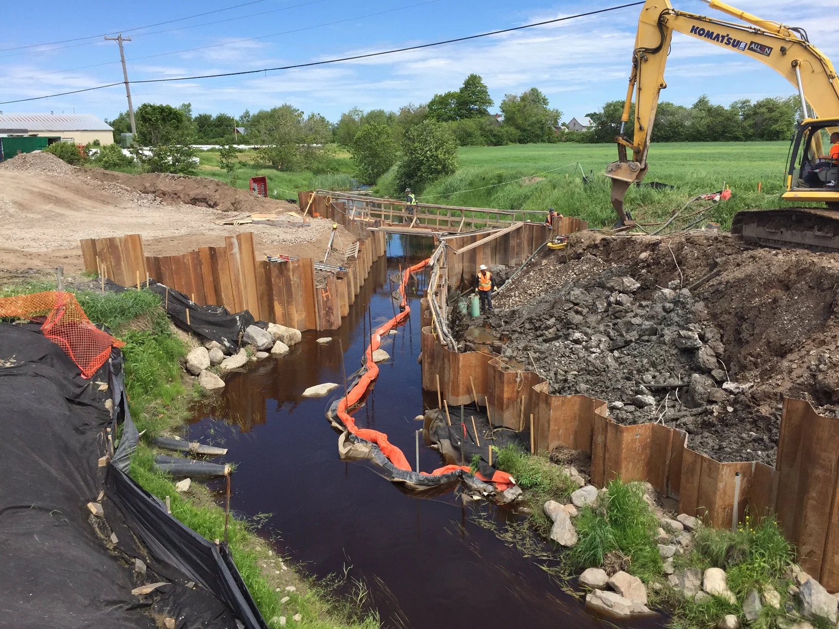 Batardeau en palplanche