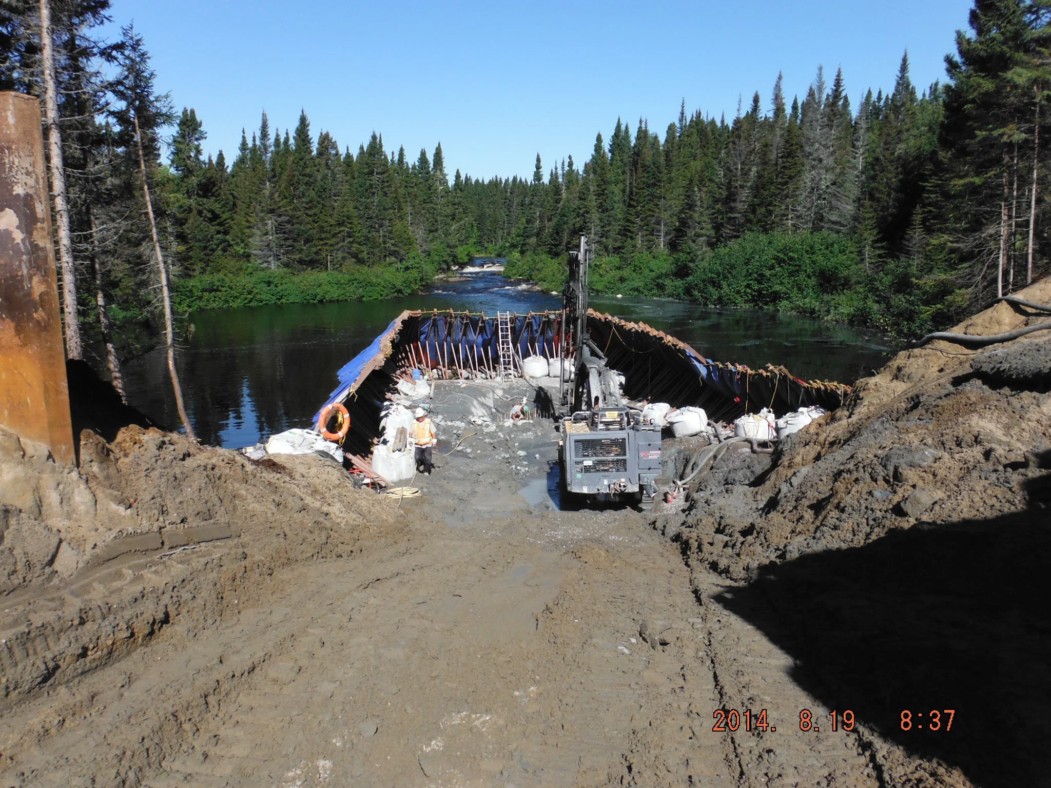 Batardeau en portadam