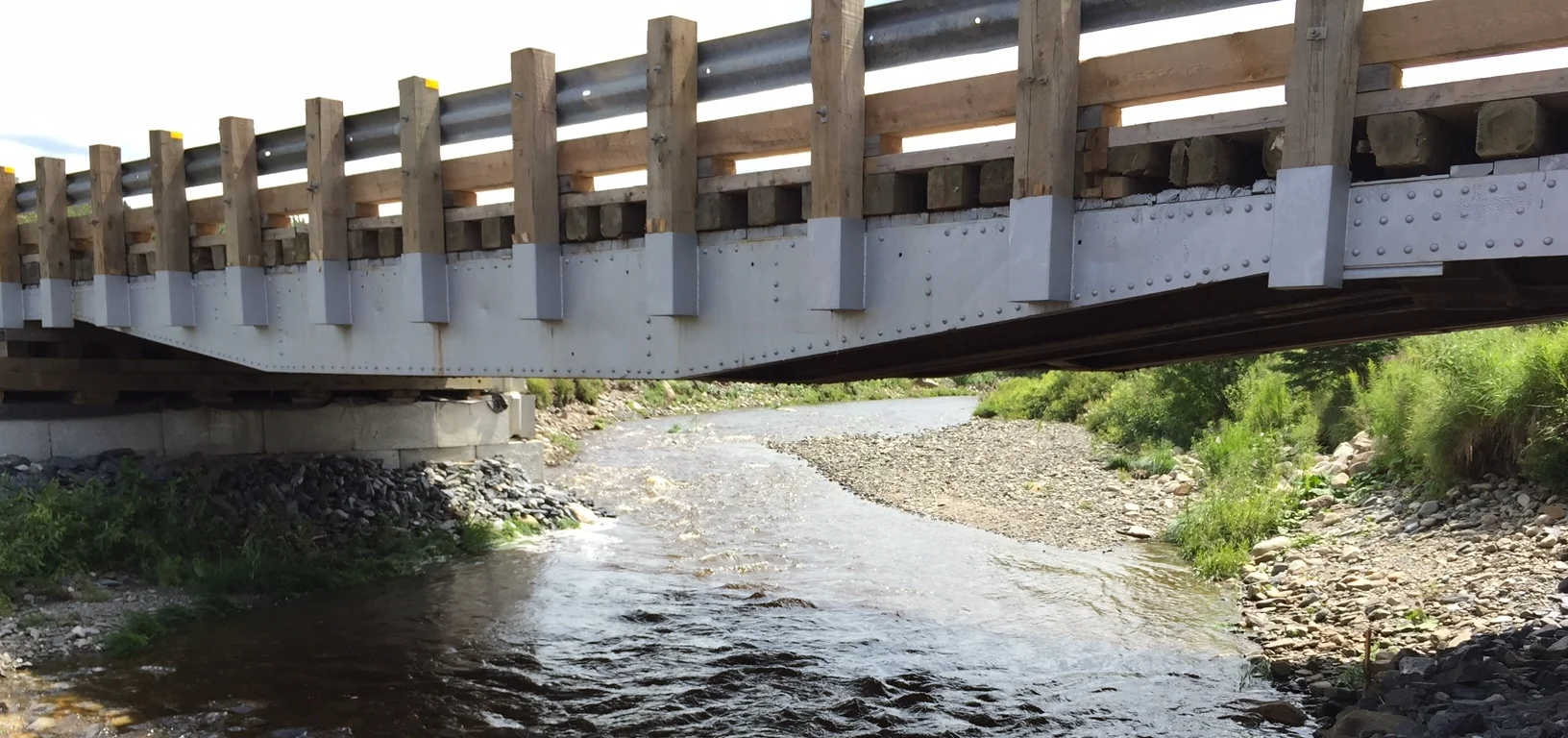 Pont temporaire acier bois