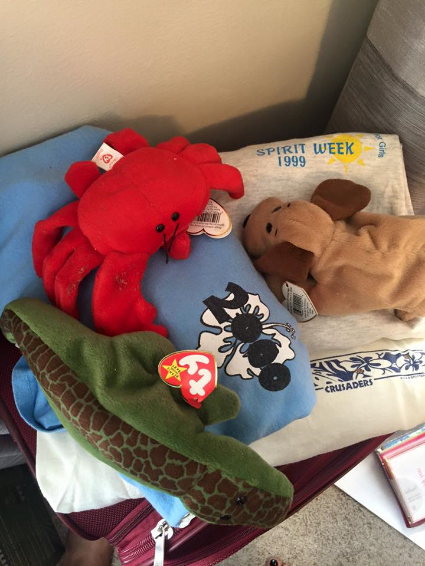 Collection of old spirit week shirts and beanie babies! LOL!