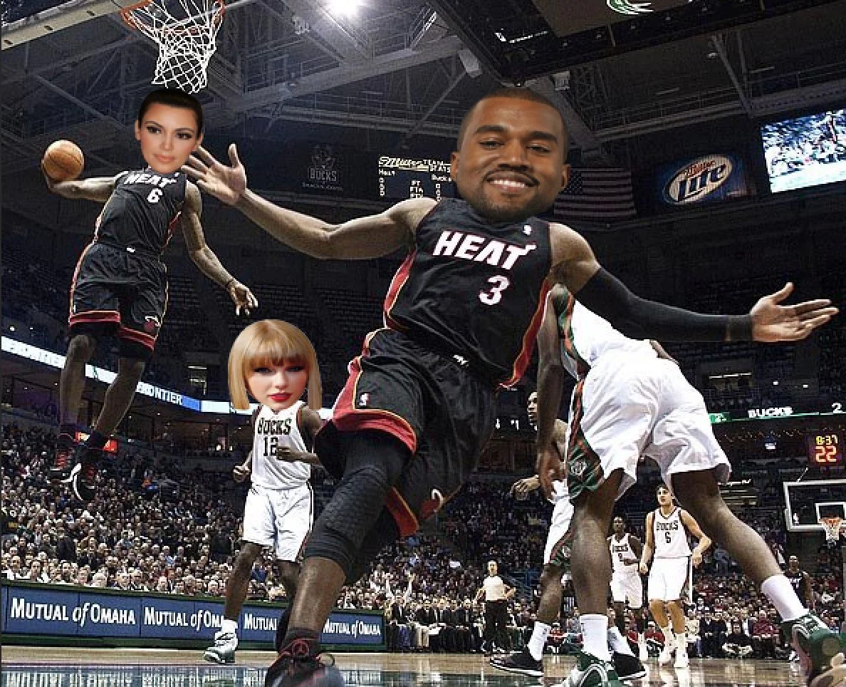 Kim K held her man down last night! 