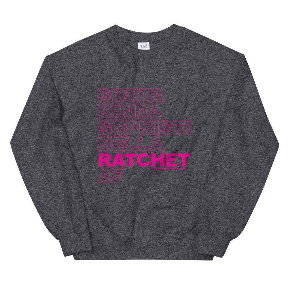 RATCHETAF_WHITESHIRT_PinkWriting_mockup_Front_Flat_Dark-Heather.png