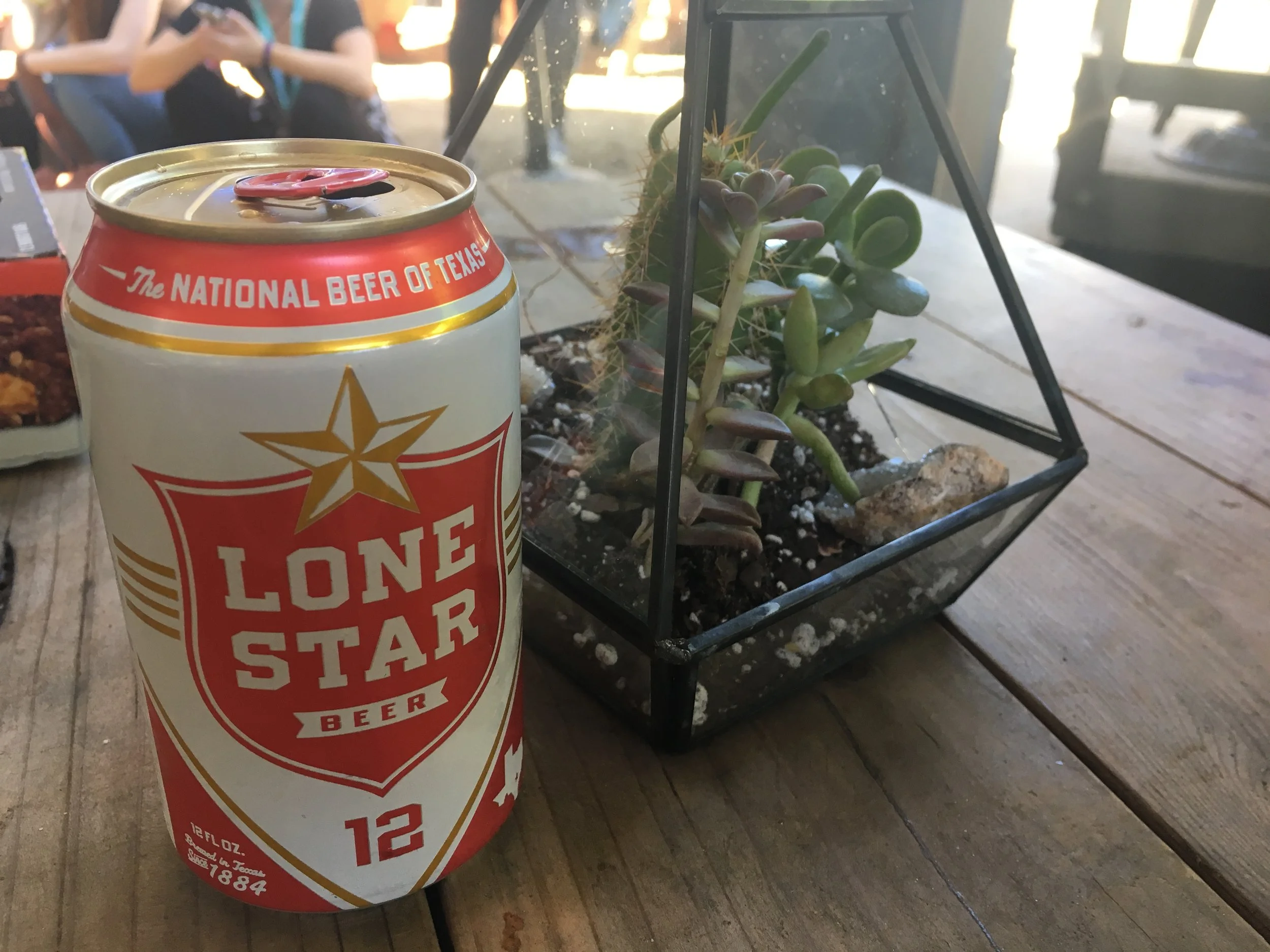 artsy beer shot