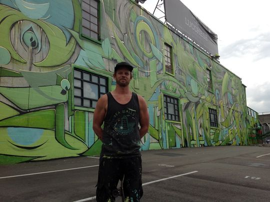 ARTIST: Jason Woodside (top) , Ian Ross (bottom) LOCATION: 11th Avenue South