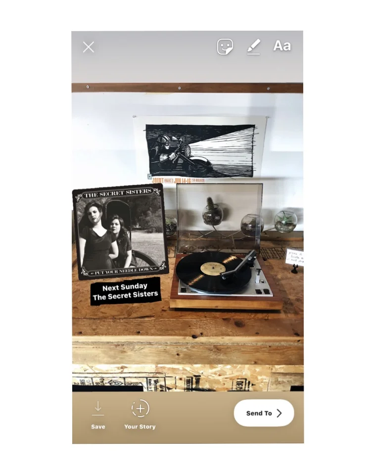 Get creative and add The Secret Sisters music to your story!!