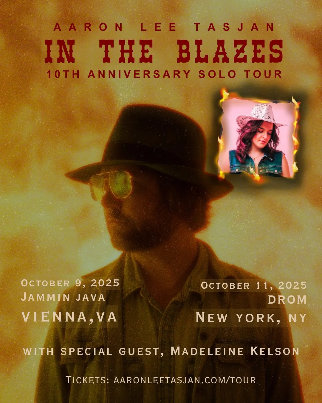 We're hyped for all of @aaronleetasjan's tour dates this fall, but we're EXTRA pumped for these two dates that former intern and badass singer songwriter @madeleinekelson is opening! Come see both of these talents in Vienna, VA or in New York, NY thi