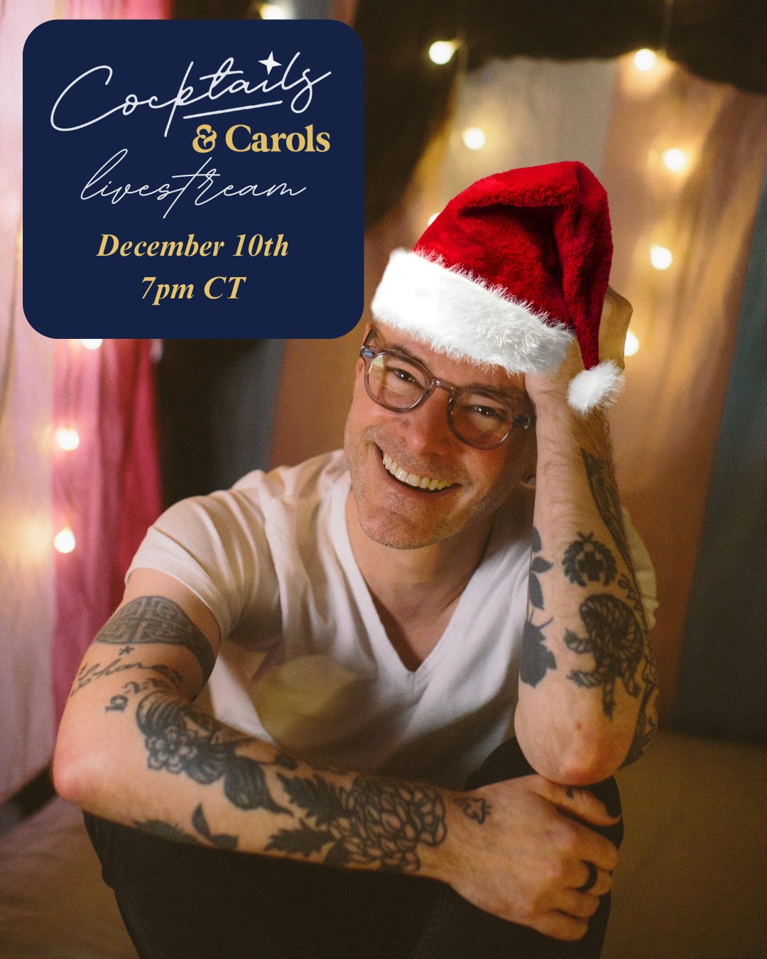 It's time for @derekwebb's monthly livestream concert, and this one has a holiday twist! Tune in TONIGHT, December 10th at 7pm CT by joining his Patreon at the link in our bio. Even free members can tune into this show! Gather your holiday cheer and 